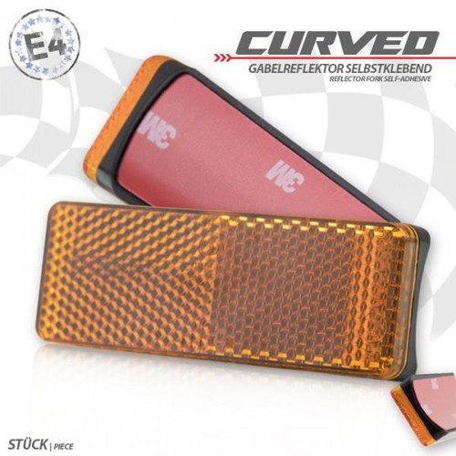 Gabel reflektor curved - gabel, gelb