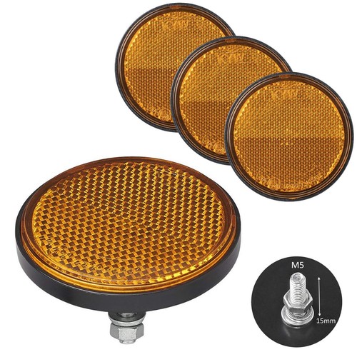 Rückstrahler orange rund - 4,